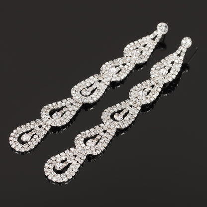 Sexy Temperament Full of Diamonds Big Earrings
