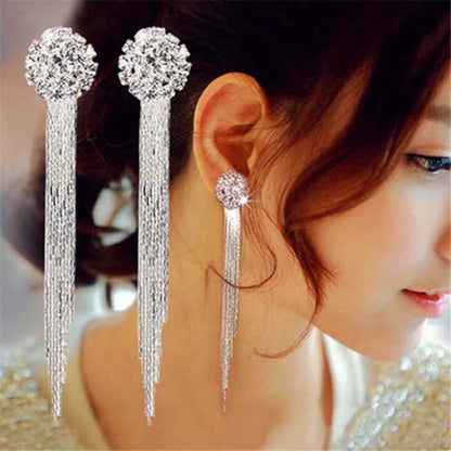 Crystal Tassel Earrings