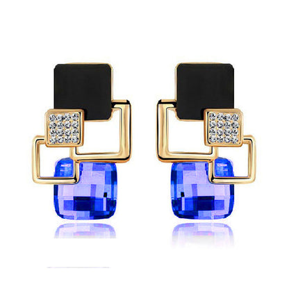 Popular Square Crystal Earrings