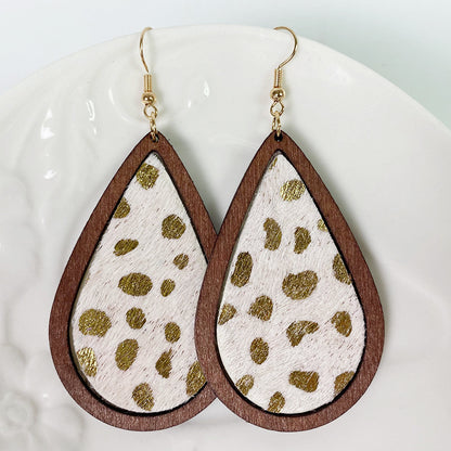 Leopard Print Cowhide Earrings
