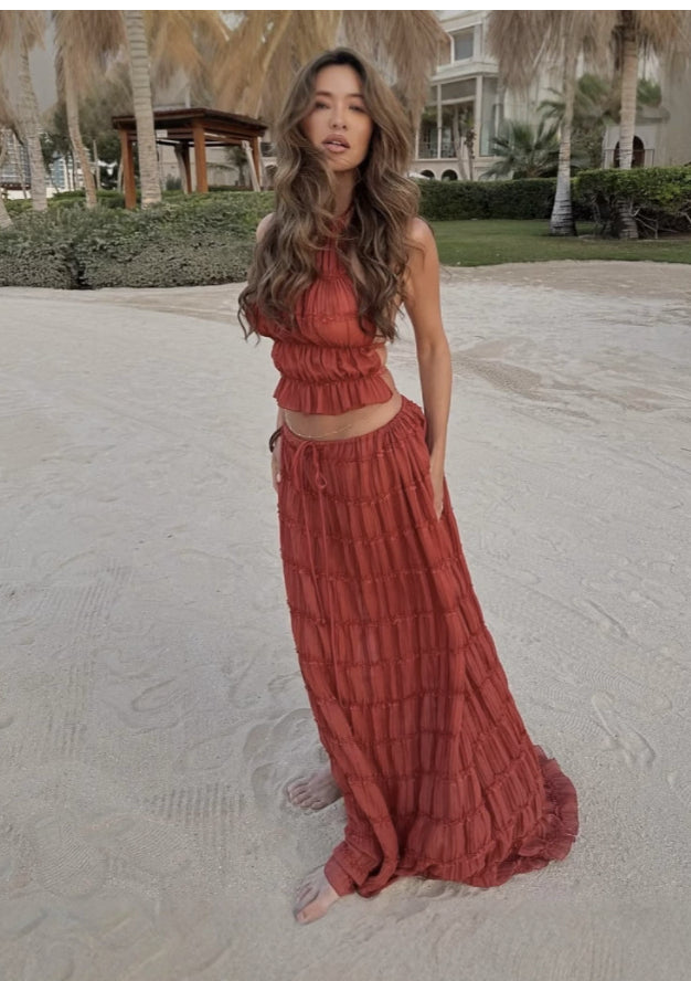 Sexy Sleeveless Backless Cropped Halter Top