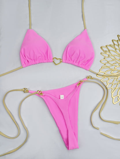 Lace-Up Bikini Swimsuit