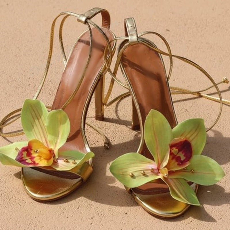 Metal Woven Fashion Sandals Strap