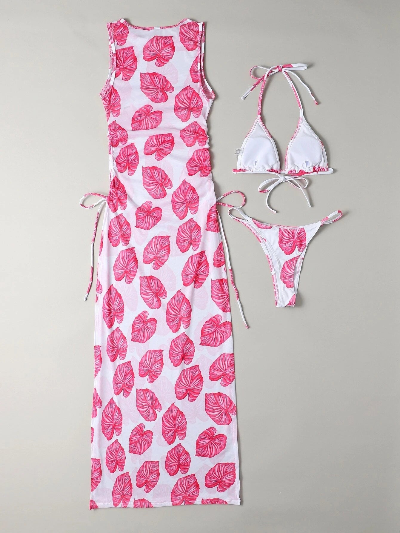 Print Mesh Three-piece Suit