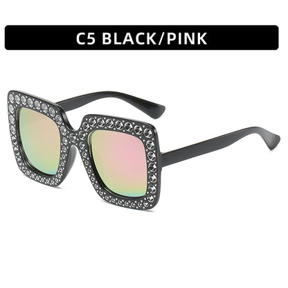Rhinestone Square Sunglasses