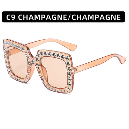 Rhinestone Square Sunglasses
