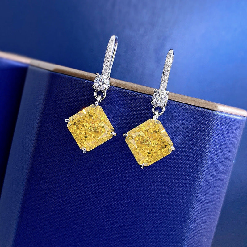 White Diamond Style Earrings