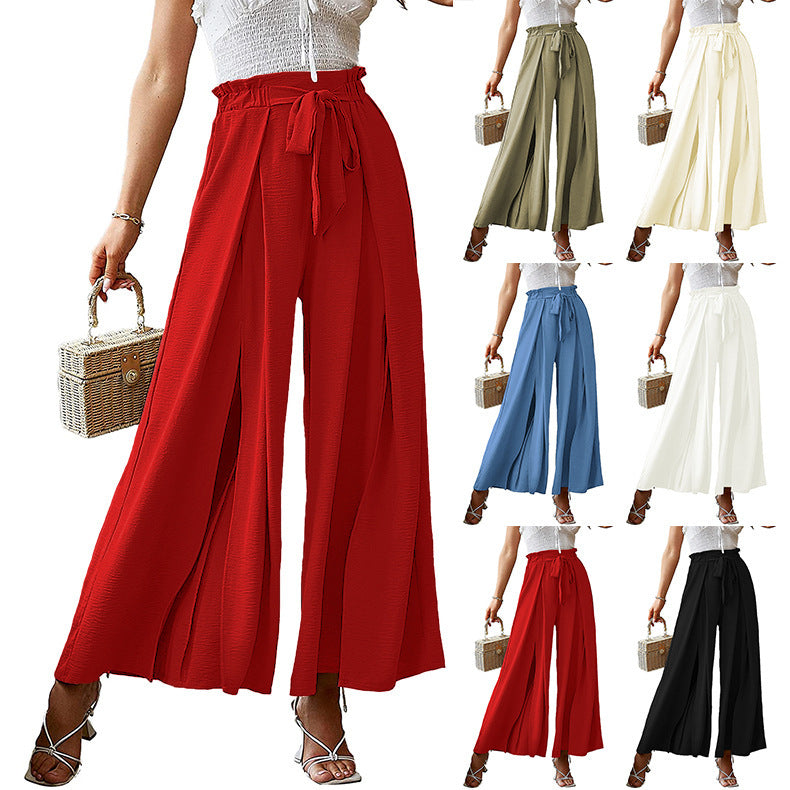 Loose High Waist Pleated Wide Leg Pants