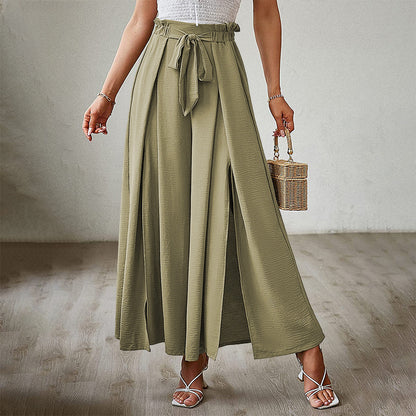 Loose High Waist Pleated Wide Leg Pants