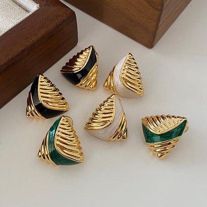 Geometric Triangle Earrings