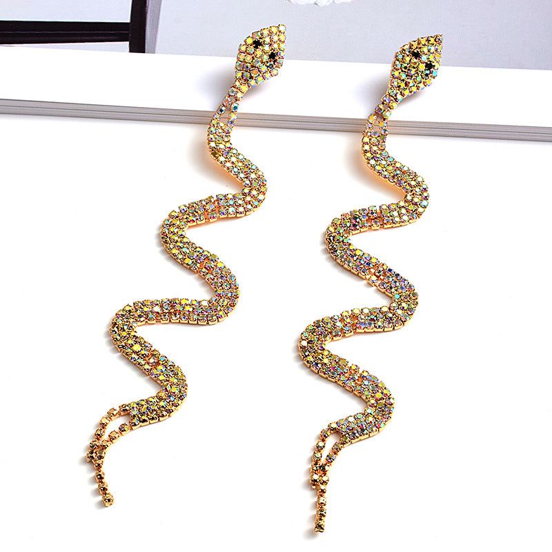 Fashion Snake-shaped Long Small Diamond