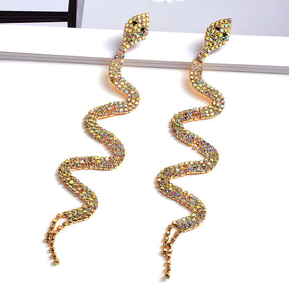 Fashion Snake-shaped Long Small Diamond