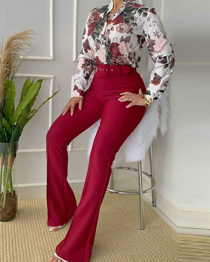 Printed Casual Women’s Suit Set