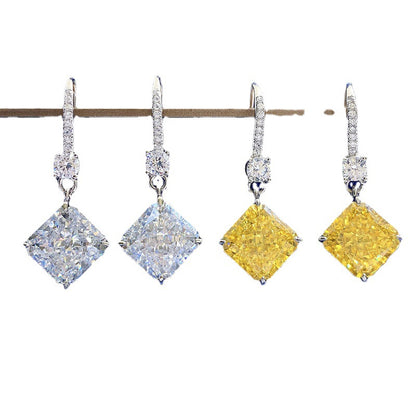 White Diamond Style Earrings