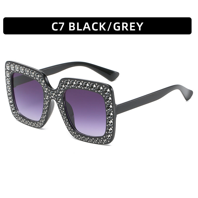 Rhinestone Square Sunglasses