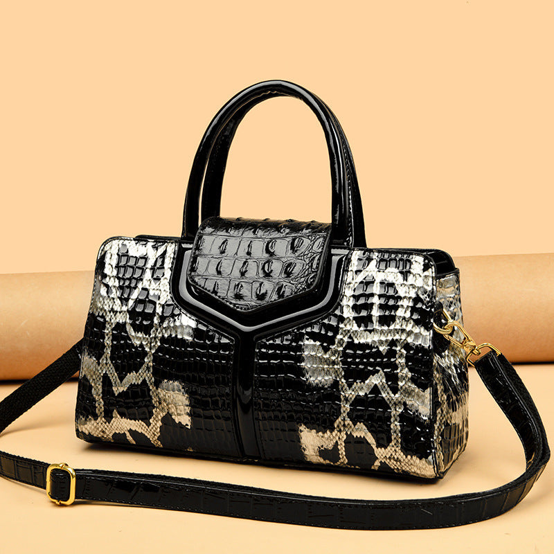 Vintage Snake Pattern Handbag