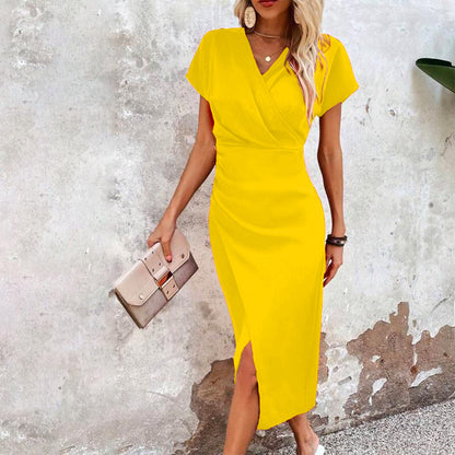 Slim-fit Short-sleeved Dress