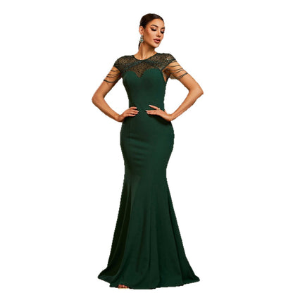 Elegant Sleeveless Round Neck Evening Dress