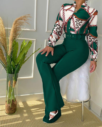 Printed Casual Women’s Suit Set
