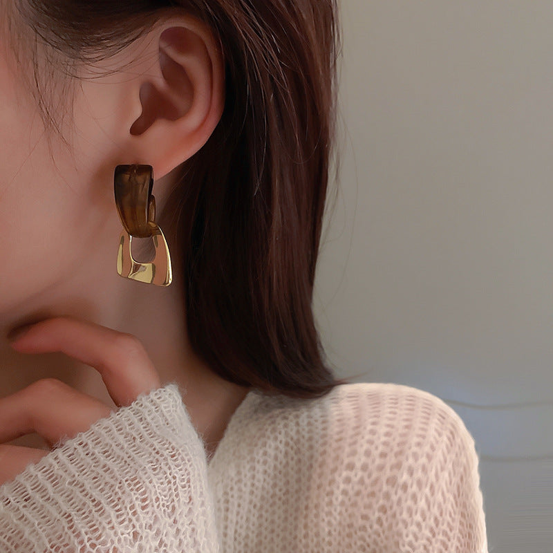 Korean Style Geometric Earrings