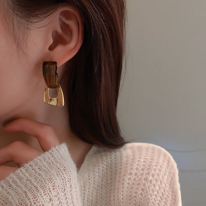 Korean Style Geometric Earrings