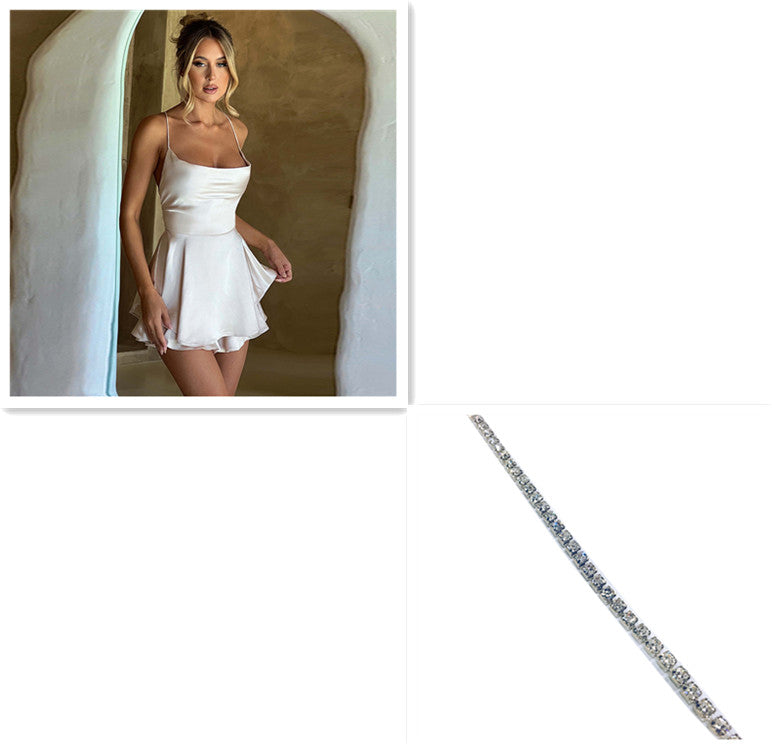 Sexy Suspender Skirt For Women Elegant Slim Strap