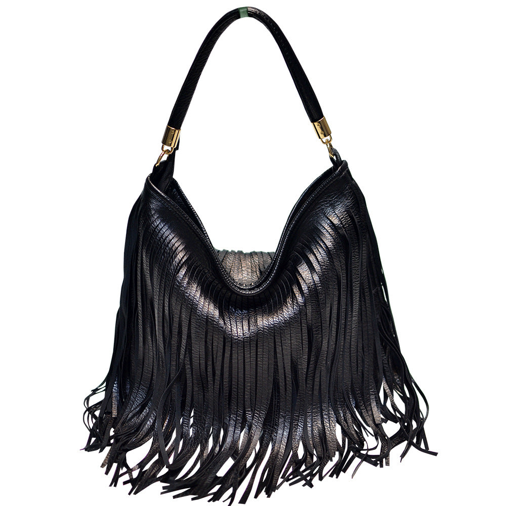 Double-Sided Tassel Handbag