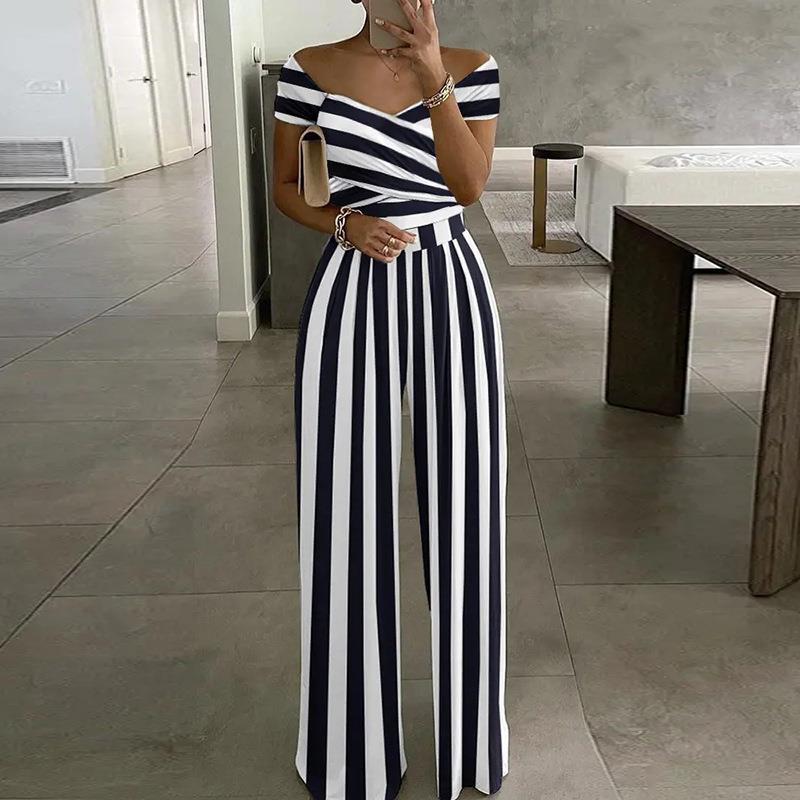 Off Shoulder Printed Jumpsuit