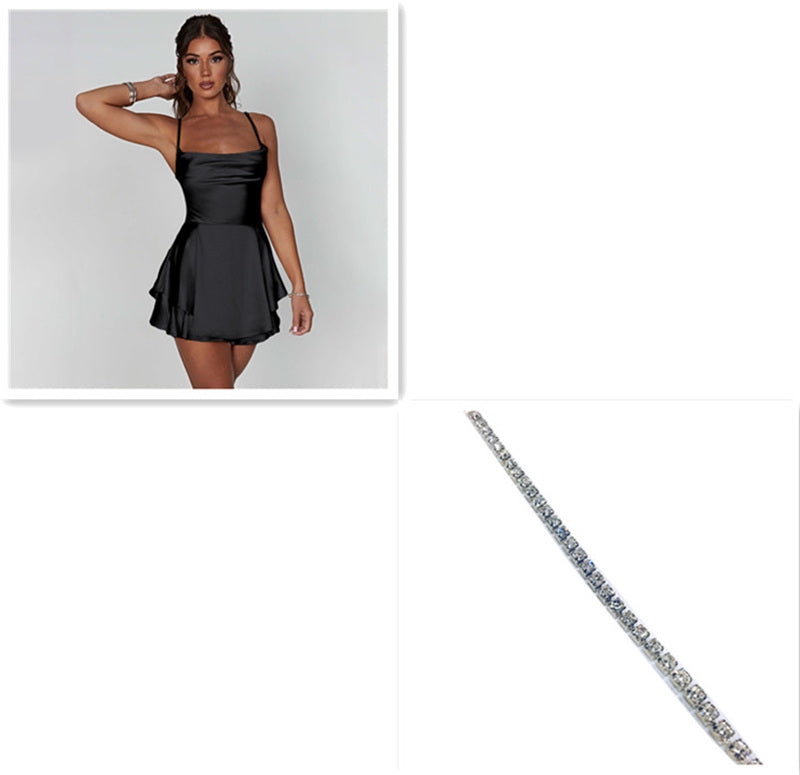 Sexy Suspender Skirt For Women Elegant Slim Strap