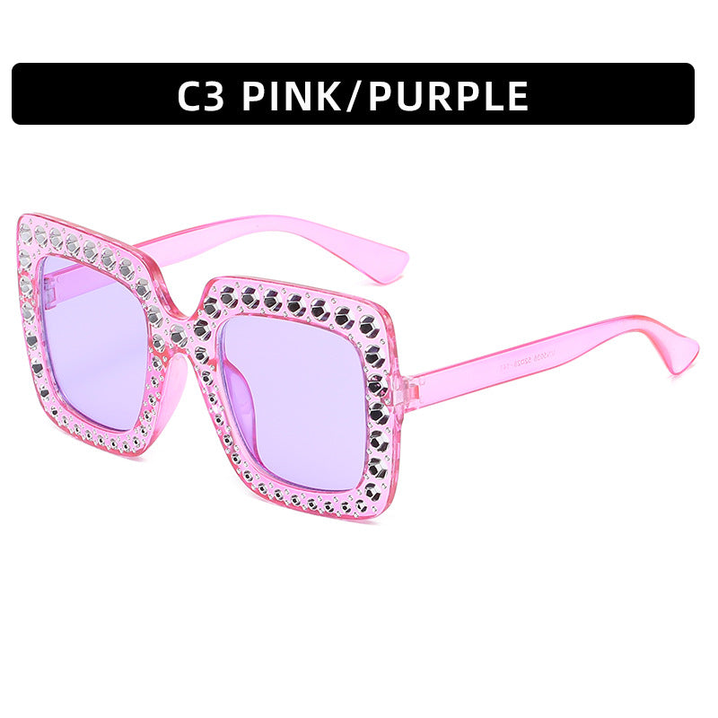 Rhinestone Square Sunglasses