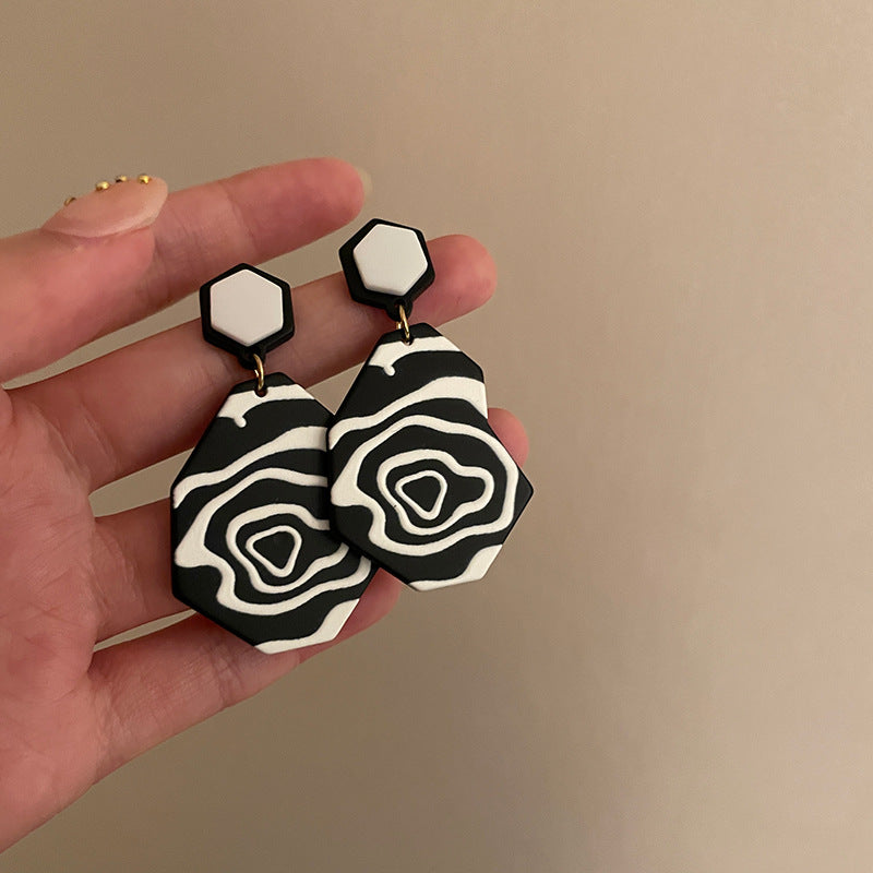 Silver Post Geometric Acrylic Earrings