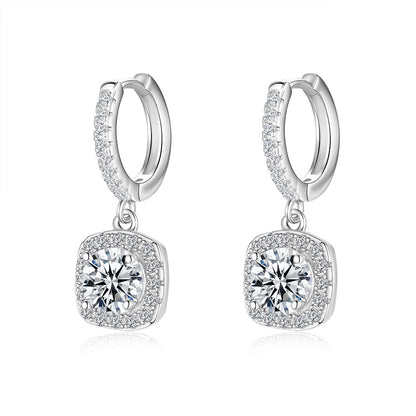 Luxury Square Moissanite Earrings