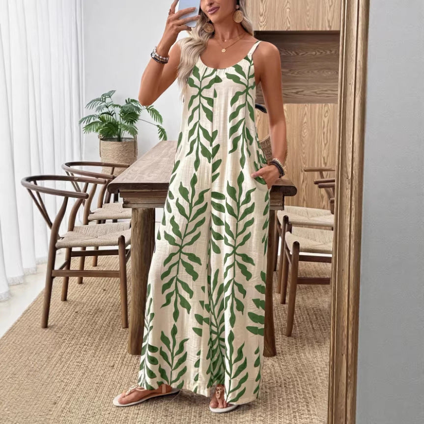 Womens Casual & Elegant V-Neck Jumpsuit
