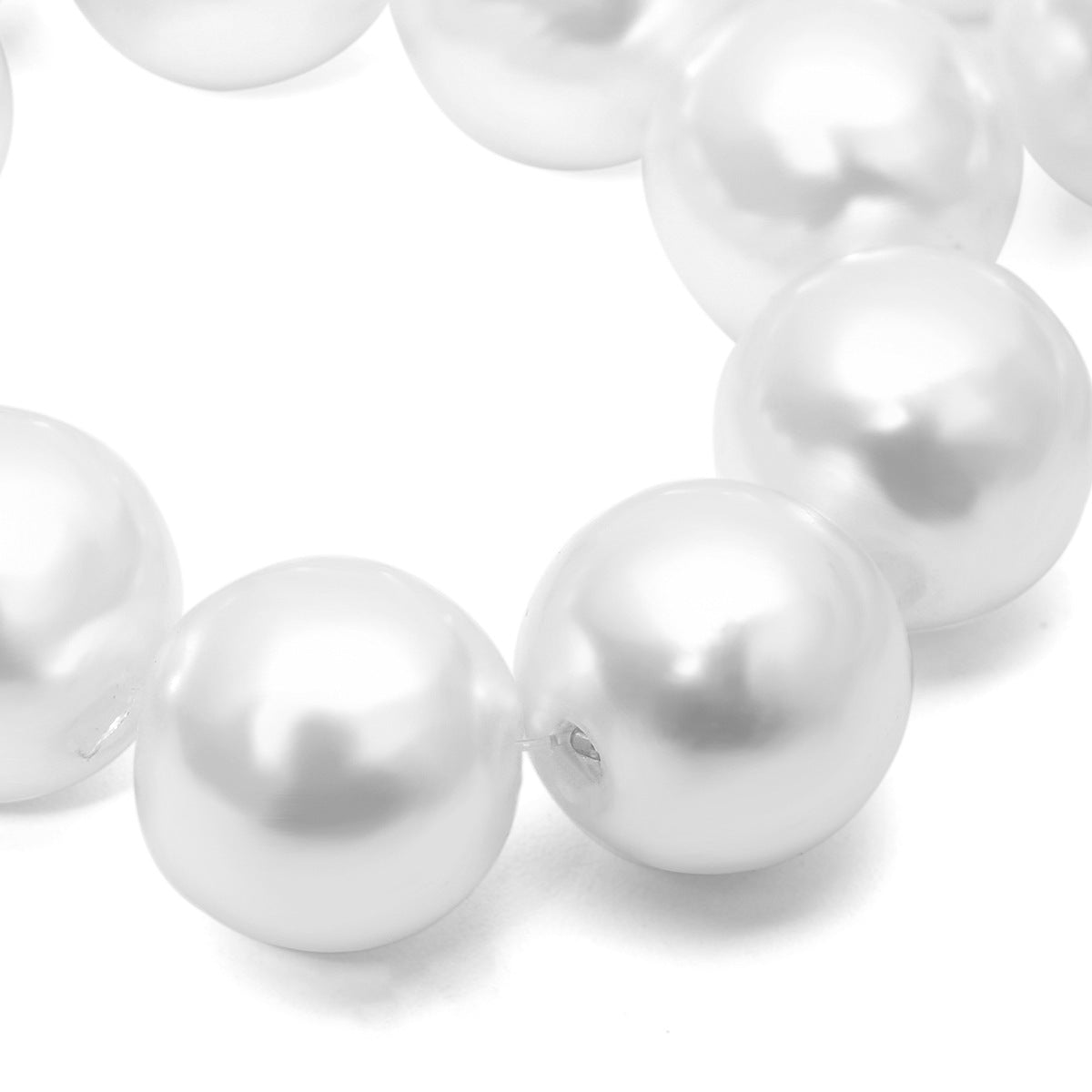 Geometric Pearl Stud Earrings