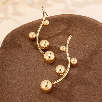 Fashion Popular Size Ball Stud Earrings