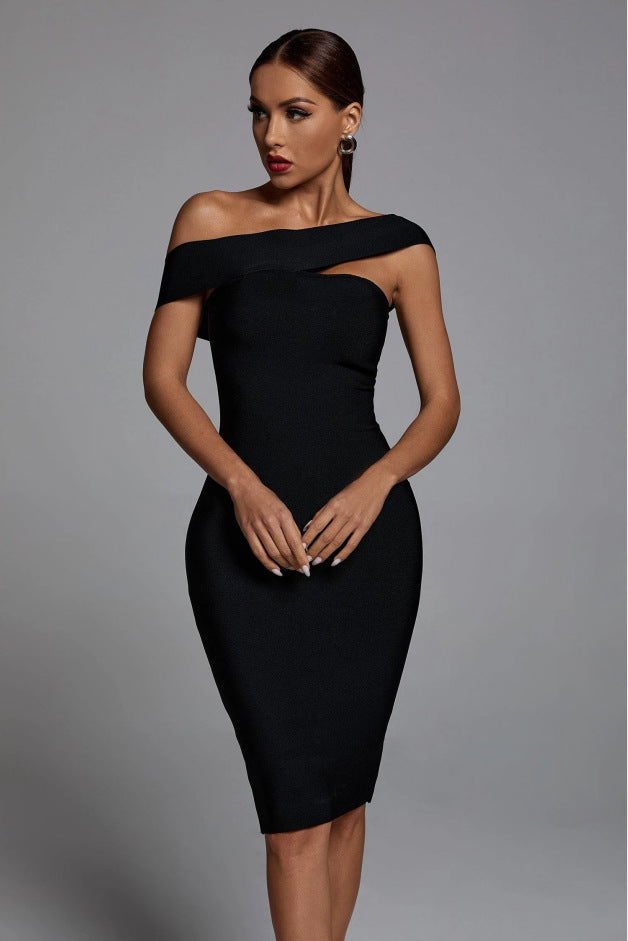 Black Slim Fit Bandage Dress