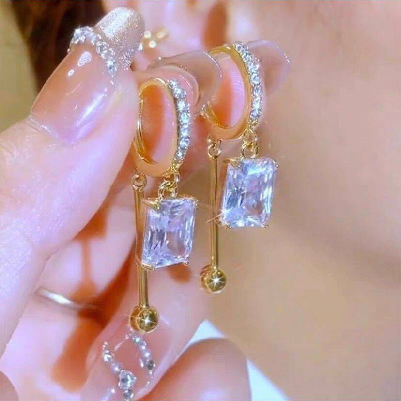 Micro-inlaid Full Diamond Ball Earrings Women