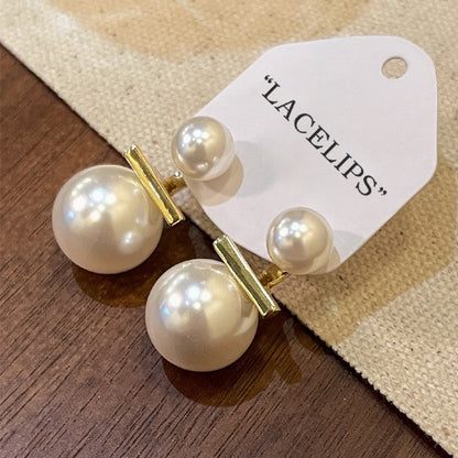 Pearl Silver Needle Earrings