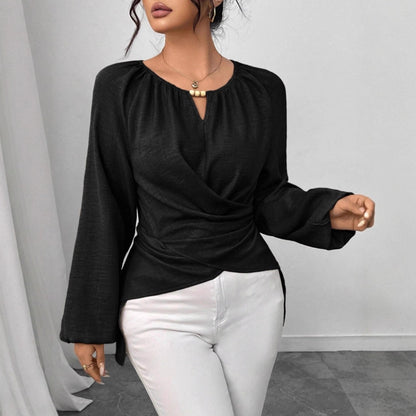 Woven Asymmetrical Tie Top