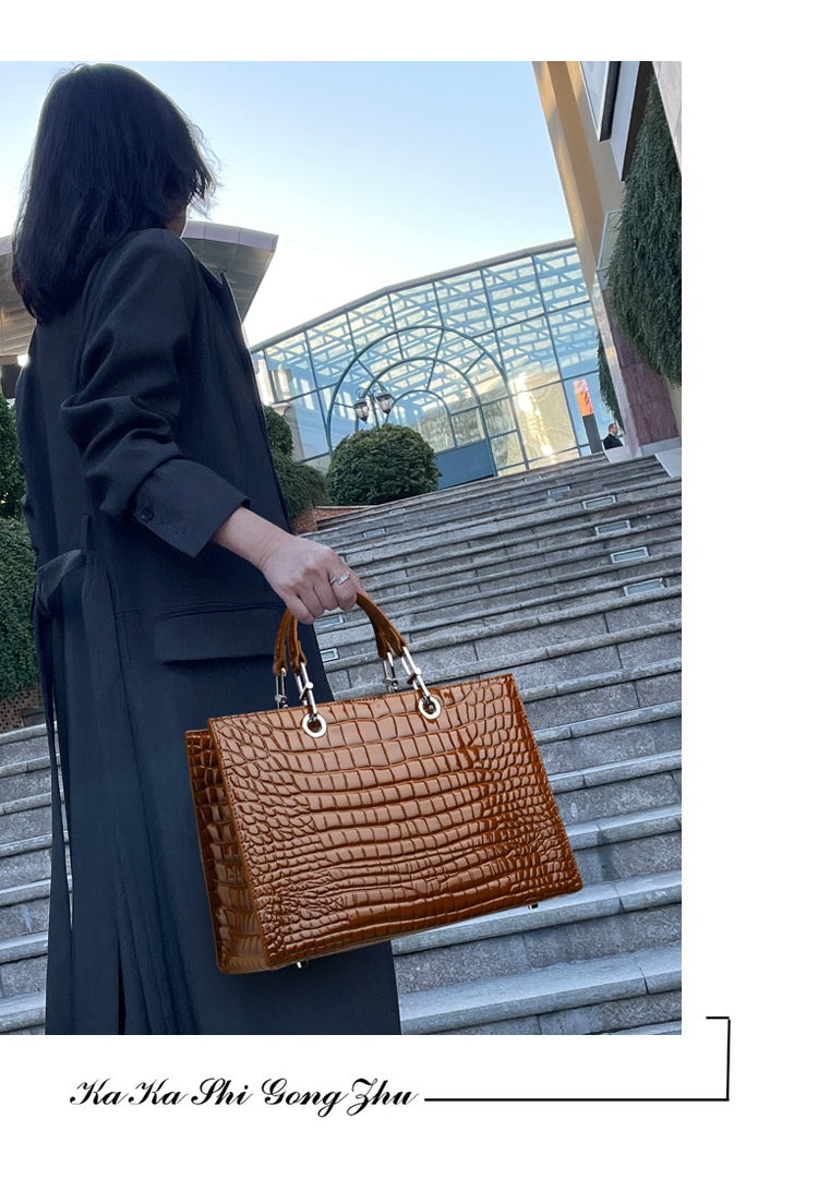 Cowhide Large Handbag