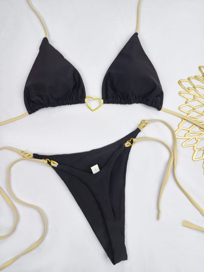 Lace-Up Bikini Swimsuit