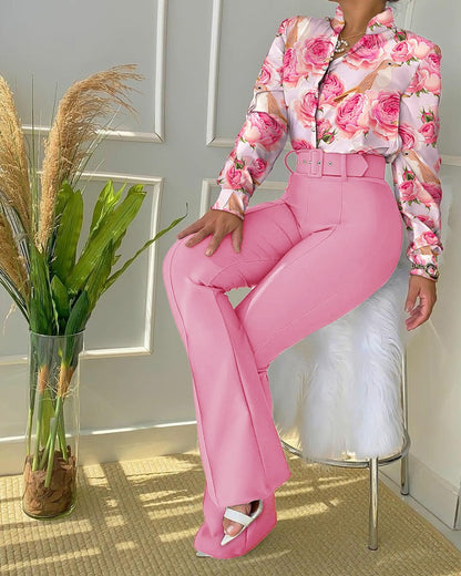 Printed Casual Women’s Suit Set