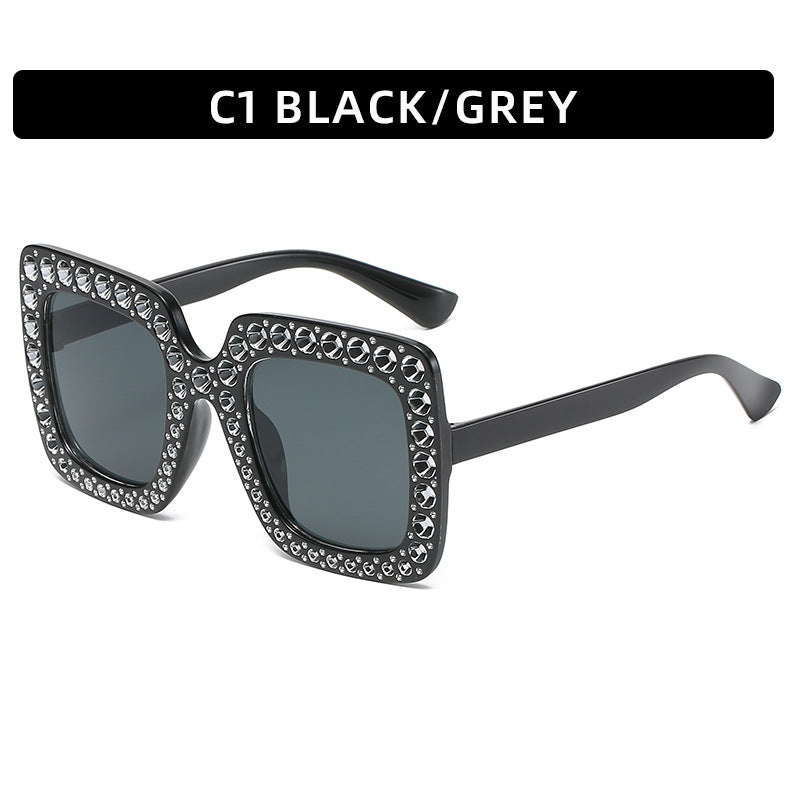 Rhinestone Square Sunglasses