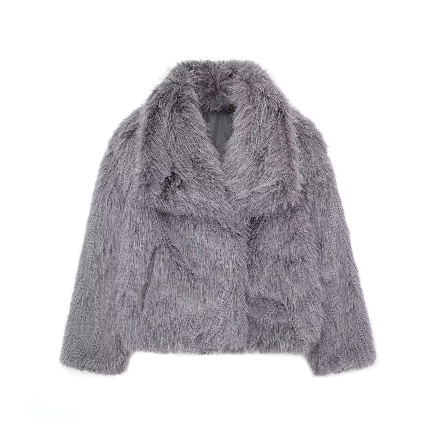 Warm Thicken Fluffy Lapel Jacket Outwear
