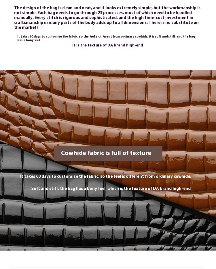Cowhide Large Handbag