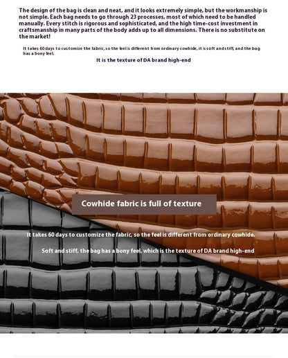 Cowhide Large Handbag