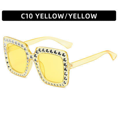 Rhinestone Square Sunglasses