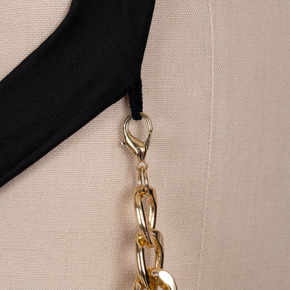 Sleeveless Backless Chain Maxi Dress