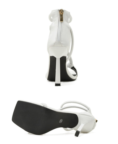 Square Toe Stiletto Sandals