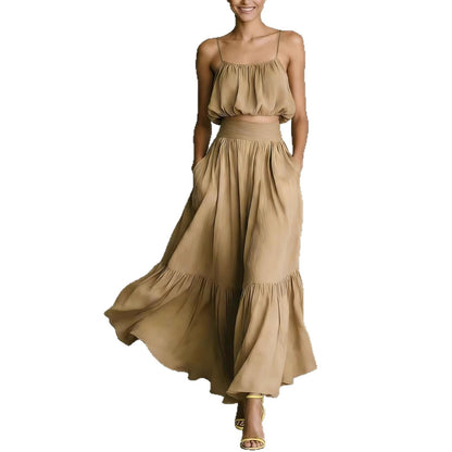 High-Waist Flared Skirt Set